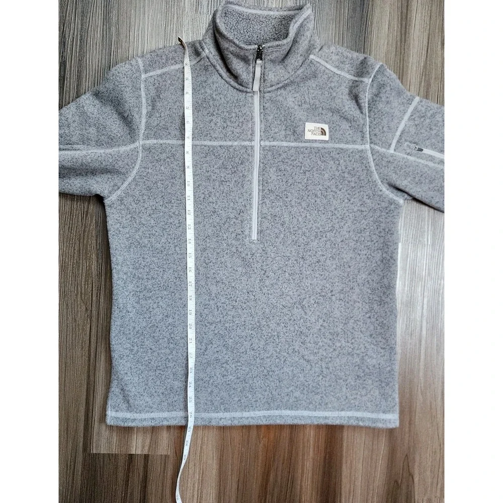 The North Face Gordon Lyons Men's Medium 1/4 Zip Fleece Pullover Gray Outdoors